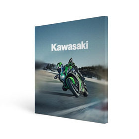 Холст квадратный с принтом Kawasaky sport в Курске, 100% ПВХ |  | Тематика изображения на принте: kawasaky