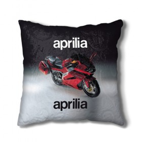 Подушка 3D с принтом Aprilia RST в Курске, наволочка – 100% полиэстер, наполнитель – холлофайбер (легкий наполнитель, не вызывает аллергию). | состоит из подушки и наволочки. Наволочка на молнии, легко снимается для стирки | 