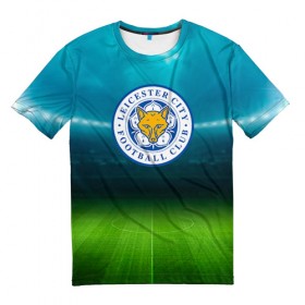 Мужская футболка 3D с принтом FC Leicester в Курске, 100% полиэфир | прямой крой, круглый вырез горловины, длина до линии бедер | 