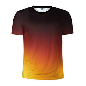 Мужская футболка 3D спортивная с принтом Градиент в Курске, 100% полиэстер с улучшенными характеристиками | приталенный силуэт, круглая горловина, широкие плечи, сужается к линии бедра | коричневый