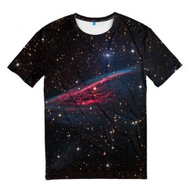 Мужская футболка 3D с принтом Астрал в Курске, 100% полиэфир | прямой крой, круглый вырез горловины, длина до линии бедер | вселенная | галактика | звёзды | космическое пространство | космос | созвездие