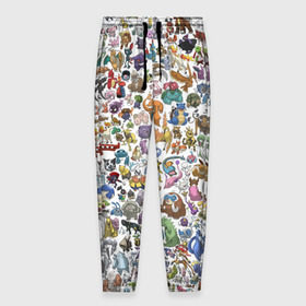 Мужские брюки 3D с принтом Покемоны в Курске, 100% полиэстер | манжеты по низу, эластичный пояс регулируется шнурком, по бокам два кармана без застежек, внутренняя часть кармана из мелкой сетки | go | pokemon | покемон | популярное