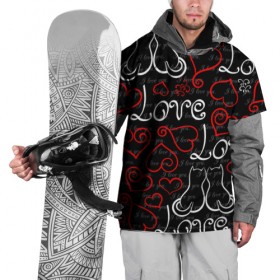 Накидка на куртку 3D с принтом Love в Курске, 100% полиэстер |  | 