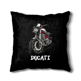 Подушка 3D с принтом Ducati в Курске, наволочка – 100% полиэстер, наполнитель – холлофайбер (легкий наполнитель, не вызывает аллергию). | состоит из подушки и наволочки. Наволочка на молнии, легко снимается для стирки | Тематика изображения на принте: ducati | дукати | мото | мотогонки | мотоспорт | мотоцикл