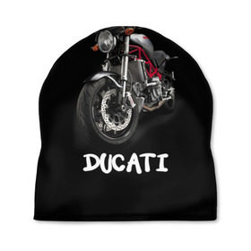 Шапка 3D с принтом Ducati в Курске, 100% полиэстер | универсальный размер, печать по всей поверхности изделия | Тематика изображения на принте: ducati | дукати | мото | мотогонки | мотоспорт | мотоцикл