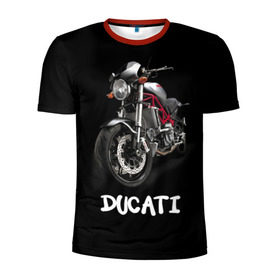 Мужская футболка 3D спортивная с принтом Ducati в Курске, 100% полиэстер с улучшенными характеристиками | приталенный силуэт, круглая горловина, широкие плечи, сужается к линии бедра | ducati | дукати | мото | мотогонки | мотоспорт | мотоцикл