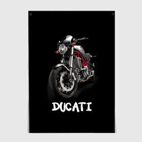 Постер с принтом Ducati в Курске, 100% бумага
 | бумага, плотность 150 мг. Матовая, но за счет высокого коэффициента гладкости имеет небольшой блеск и дает на свету блики, но в отличии от глянцевой бумаги не покрыта лаком | ducati | дукати | мото | мотогонки | мотоспорт | мотоцикл