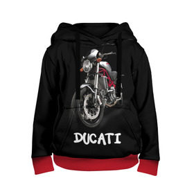 Детская толстовка 3D с принтом Ducati в Курске, 100% полиэстер | двухслойный капюшон со шнурком для регулировки, мягкие манжеты на рукавах и по низу толстовки, спереди карман-кенгуру с мягким внутренним слоем | ducati | дукати | мото | мотогонки | мотоспорт | мотоцикл