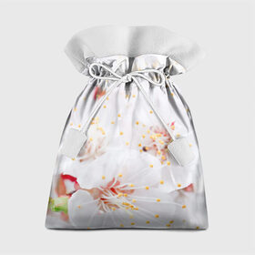 Подарочный 3D мешок с принтом Белая нежность в Курске, 100% полиэстер | Размер: 29*39 см | Тематика изображения на принте: белый | лепестки | прикольные картинки | цветочки | цветы