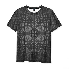 Мужская футболка 3D с принтом Объемные частицы в Курске, 100% полиэфир | прямой крой, круглый вырез горловины, длина до линии бедер | абстракция | геометрия | мода | объем | стиль | фон | форма | цвет | частица