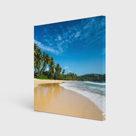 Холст квадратный с принтом Шикарный пляж в Курске, 100% ПВХ |  | вода | голубое небо | жара | загар | зной | каникулы | купание | море | океан | отдых | отпуск | пальмы | песок | приключение | путешествие | туризм
