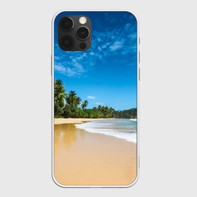 Чехол для iPhone 12 Pro Max с принтом Шикарный пляж в Курске, Силикон |  | вода | голубое небо | жара | загар | зной | каникулы | купание | море | океан | отдых | отпуск | пальмы | песок | приключение | путешествие | туризм