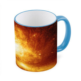 Кружка 3D с принтом Огненная галактика в Курске, керамика | ёмкость 330 мл | вселенная | галактика | звёзды | земля | комета | космос | метеориты | метеоры | млечный путь | орбита | планеты | солнечная система | солнце