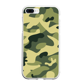 Чехол для iPhone 7Plus/8 Plus матовый с принтом Зелёный камуфляж в Курске, Силикон | Область печати: задняя сторона чехла, без боковых панелей | camouflage | green camouflage | зеленый камуфляж | камуфляж