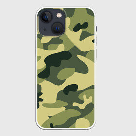 Чехол для iPhone 13 mini с принтом Зелёный камуфляж в Курске,  |  | Тематика изображения на принте: camouflage | green camouflage | зеленый камуфляж | камуфляж
