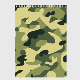 Скетчбук с принтом Зелёный камуфляж в Курске, 100% бумага
 | 48 листов, плотность листов — 100 г/м2, плотность картонной обложки — 250 г/м2. Листы скреплены сверху удобной пружинной спиралью | camouflage | green camouflage | зеленый камуфляж | камуфляж