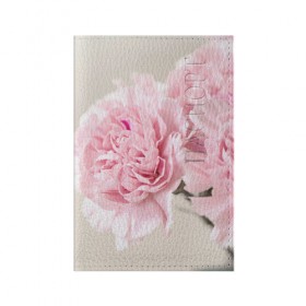 Обложка для паспорта матовая кожа с принтом Розовый цветок 5 в Курске, натуральная матовая кожа | размер 19,3 х 13,7 см; прозрачные пластиковые крепления | Тематика изображения на принте: розовый | цветок | цветы