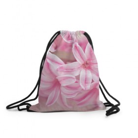 Рюкзак-мешок 3D с принтом Нежные цветочки в Курске, 100% полиэстер | плотность ткани — 200 г/м2, размер — 35 х 45 см; лямки — толстые шнурки, застежка на шнуровке, без карманов и подкладки | розовый | цветок | цветы