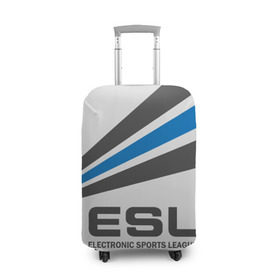 Чехол для чемодана 3D с принтом ESL в Курске, 86% полиэфир, 14% спандекс | двустороннее нанесение принта, прорези для ручек и колес | cs go | cyber | dota 2 | progamer | sport | киберспорт