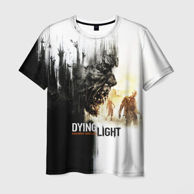 Мужская футболка 3D с принтом Dying Light в Курске, 100% полиэфир | прямой крой, круглый вырез горловины, длина до линии бедер | Тематика изображения на принте: dying light | horror | зомби | ужасы