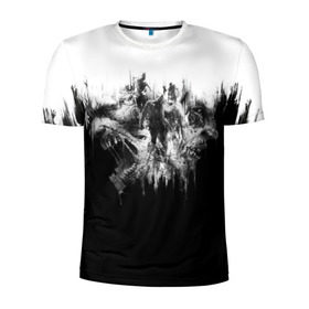 Мужская футболка 3D спортивная с принтом Dying Light в Курске, 100% полиэстер с улучшенными характеристиками | приталенный силуэт, круглая горловина, широкие плечи, сужается к линии бедра | Тематика изображения на принте: dying light | horror | зомби | ужасы
