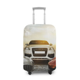 Чехол для чемодана 3D с принтом VIP класс в Курске, 86% полиэфир, 14% спандекс | двустороннее нанесение принта, прорези для ручек и колес | авто | ауди | гонки | игры | машины | новинки | популярное | трасса | феррари