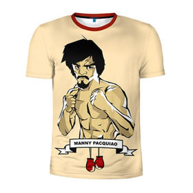Мужская футболка 3D спортивная с принтом Manny Pacquiao в Курске, 100% полиэстер с улучшенными характеристиками | приталенный силуэт, круглая горловина, широкие плечи, сужается к линии бедра | мэнни пакьяо