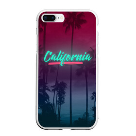 Чехол для iPhone 7Plus/8 Plus матовый с принтом California в Курске, Силикон | Область печати: задняя сторона чехла, без боковых панелей | america | california | city | state | sun. summer | америка | город | калифорния | лето | солнце | штат