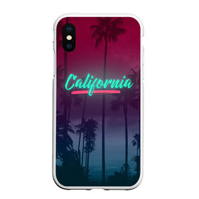 Чехол для iPhone XS Max матовый с принтом California в Курске, Силикон | Область печати: задняя сторона чехла, без боковых панелей | america | california | city | state | sun. summer | америка | город | калифорния | лето | солнце | штат