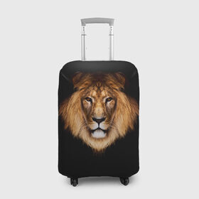Чехол для чемодана 3D с принтом Лев в Курске, 86% полиэфир, 14% спандекс | двустороннее нанесение принта, прорези для ручек и колес | lion | голова | лев