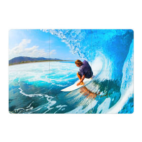 Магнитный плакат 3Х2 с принтом Лето в Курске, Полимерный материал с магнитным слоем | 6 деталей размером 9*9 см | берег | волна | лето | море | отдых | серфинг