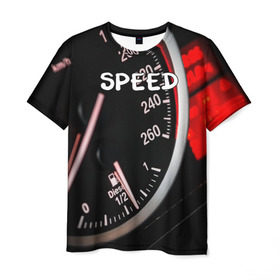 Мужская футболка 3D с принтом Скорость в Курске, 100% полиэфир | прямой крой, круглый вырез горловины, длина до линии бедер | автомобиль | дорога | драйв | скорость | стритрейсер | стритрейсинг