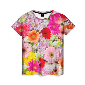 Женская футболка 3D с принтом Счастье в Курске, 100% полиэфир ( синтетическое хлопкоподобное полотно) | прямой крой, круглый вырез горловины, длина до линии бедер | арт | весна | красота | лето | любовь | новинки | осень | подарок | популярное | природа | радуга | цветы