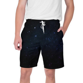 Мужские шорты 3D с принтом Deep Space в Курске,  полиэстер 100% | прямой крой, два кармана без застежек по бокам. Мягкая трикотажная резинка на поясе, внутри которой широкие завязки. Длина чуть выше колен | star | звезды
