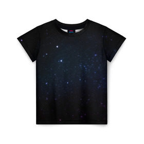 Детская футболка 3D с принтом Deep Space в Курске, 100% гипоаллергенный полиэфир | прямой крой, круглый вырез горловины, длина до линии бедер, чуть спущенное плечо, ткань немного тянется | star | звезды