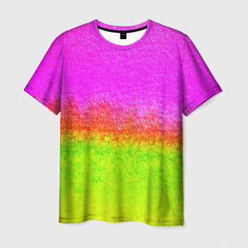 Мужская футболка 3D с принтом color в Курске, 100% полиэфир | прямой крой, круглый вырез горловины, длина до линии бедер | Тематика изображения на принте: кислотный | яркий