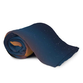 Плед 3D с принтом Звездное небо в Курске, 100% полиэстер | закругленные углы, все края обработаны. Ткань не мнется и не растягивается | вселенная | галактика | горизон | звезды | небо | ночь