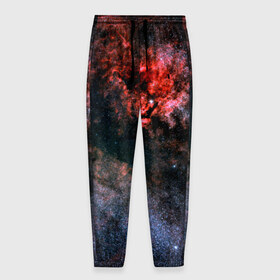 Мужские брюки 3D с принтом Nebula Star в Курске, 100% полиэстер | манжеты по низу, эластичный пояс регулируется шнурком, по бокам два кармана без застежек, внутренняя часть кармана из мелкой сетки | Тематика изображения на принте: вселенная | галактика | звезды | туманность