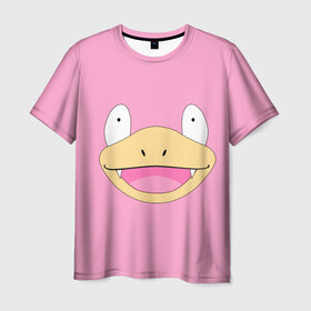 Мужская футболка 3D с принтом Slowpoke в Курске, 100% полиэфир | прямой крой, круглый вырез горловины, длина до линии бедер | bulbasaur | pikachu | pokemon | squirtle | бальбазар | пикачу | покемон | сквиртл