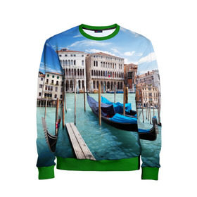 Детский свитшот 3D с принтом Италия (Венеция) в Курске, 100% полиэстер | свободная посадка, прямой крой, мягкая тканевая резинка на рукавах и понизу свитшота | europe | italy | venice | венеция | вода | европа | ес | италия | каникулы | лодки | отдых | отпуск | солнце | туризм