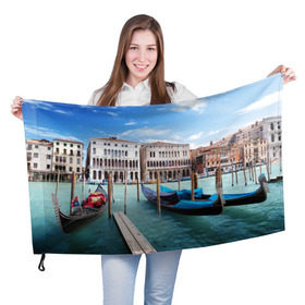 Флаг 3D с принтом Италия (Венеция) в Курске, 100% полиэстер | плотность ткани — 95 г/м2, размер — 67 х 109 см. Принт наносится с одной стороны | europe | italy | venice | венеция | вода | европа | ес | италия | каникулы | лодки | отдых | отпуск | солнце | туризм