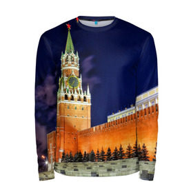 Мужской лонгслив 3D с принтом Кремль в Курске, 100% полиэстер | длинные рукава, круглый вырез горловины, полуприлегающий силуэт | moscow | russia | гордость | кремль | москва | отечество | родина | россия | столица