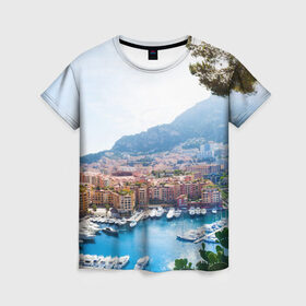 Женская футболка 3D с принтом Монако в Курске, 100% полиэфир ( синтетическое хлопкоподобное полотно) | прямой крой, круглый вырез горловины, длина до линии бедер | europe | monaco | гламур | европа | загар | княжество | миллионеры | монако | отдых | отпуск | пляж | роскошь | солнце | средиземное море | туризм