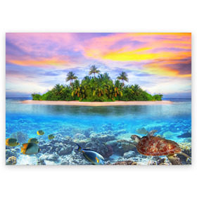 Поздравительная открытка с принтом Мальдивы в Курске, 100% бумага | плотность бумаги 280 г/м2, матовая, на обратной стороне линовка и место для марки
 | загар | каникулы | мальдивские острова | мальдивы | отдых | отпуск | пляж | приключения | солнце | туризм