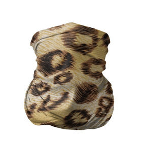 Бандана-труба 3D с принтом Леопардовая ткань в Курске, 100% полиэстер, ткань с особыми свойствами — Activecool | плотность 150‒180 г/м2; хорошо тянется, но сохраняет форму | гепард | гламур | леопард | мода | пятна | роскошь | ткань | точки | шерсть