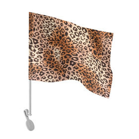 Флаг для автомобиля с принтом Леопардовая шкура в Курске, 100% полиэстер | Размер: 30*21 см | гепард | гламур | леопард | мода | роскошь | шерсть