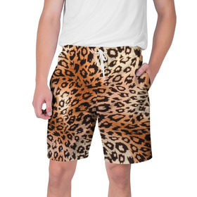 Мужские шорты 3D с принтом Леопардовая шкура в Курске,  полиэстер 100% | прямой крой, два кармана без застежек по бокам. Мягкая трикотажная резинка на поясе, внутри которой широкие завязки. Длина чуть выше колен | гепард | гламур | леопард | мода | роскошь | шерсть