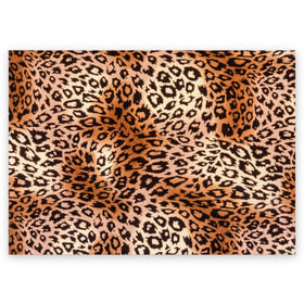 Поздравительная открытка с принтом Леопардовая шкура в Курске, 100% бумага | плотность бумаги 280 г/м2, матовая, на обратной стороне линовка и место для марки
 | Тематика изображения на принте: гепард | гламур | леопард | мода | роскошь | шерсть