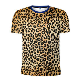 Мужская футболка 3D спортивная с принтом Гепард (шкура) в Курске, 100% полиэстер с улучшенными характеристиками | приталенный силуэт, круглая горловина, широкие плечи, сужается к линии бедра | гепард | гламур | леопард | мода | пятна | роскошь | ткань | точки | шерсть