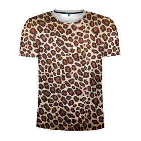 Мужская футболка 3D спортивная с принтом Шкура гепарда в Курске, 100% полиэстер с улучшенными характеристиками | приталенный силуэт, круглая горловина, широкие плечи, сужается к линии бедра | гепард | гламур | леопард | мода | пятна | роскошь | ткань | точки | шерсть